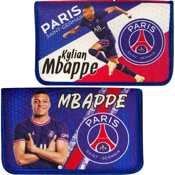 Penál Penál školní 1-patrový 2 chlopně Mbappe PSG Barva: royal blue