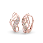 Couple, Visací náušnice Flamma, růžové zlato se zirkony, 585-66-3-0422.4C00.0.00.001.08