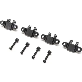 Team Losi Racing TLR držák tlumiče spodní, hliník, černý (4): Mini LMT