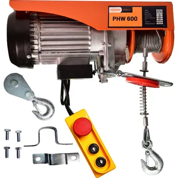 Elektrický lanový naviják 600 kg 230V ocelové lano 18 m