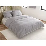 Hotelové povlečení z mikrovlákna JASMINE světle šedé - proužek 2 cm Rozměr povlečení: 70 x 90 cm | 140 x 200 cm