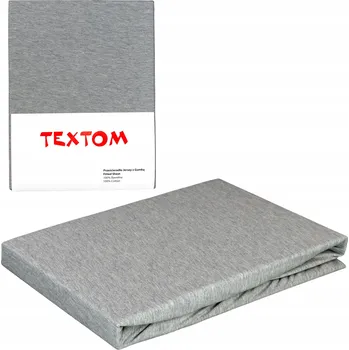 Prostěradlo Prostěradlo 200x220+30 Šedé s gumou 100% Bavlněné Jersey Velmi Silné