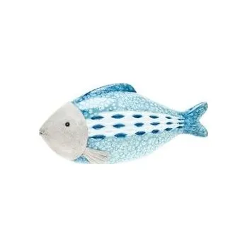Zahradní dekorace Rybka tyrkysová keramická 21x9 cm