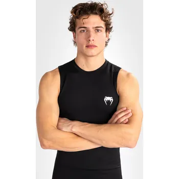 Pánské oblečení Pánské funkční triko / rashguard Venum Contender - bez rukávů - Black/White Velikost: XL
