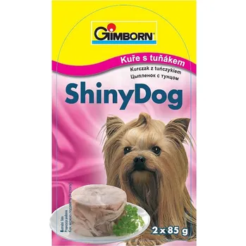 Krmivo pro psa GIMBORN konzerva SHINY DOG kuřecí s tuňákem 2x85g