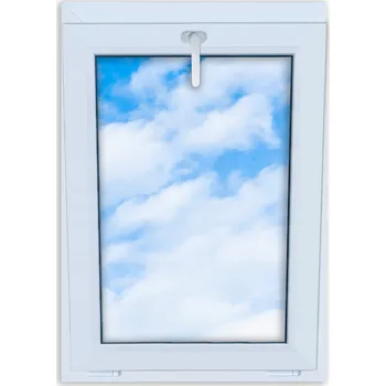 Okno Bílé plastové okno PVC výklopné 70x100 cm (700x1000 mm) dvojsklo, nové výklopné okno