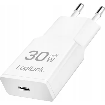 USB-C GaN nabíječka 20W PD PPS LogiLink rychlé nabíjení, bílá