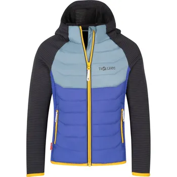 Chlapecká mikina TROLLKIDS DĚTSKÁ HYBRIDNÍ MIKINA TROLLKIDS, SIRDAL, BLACK / STEEL BLUE / ULTRAMARINE Velikost: 152