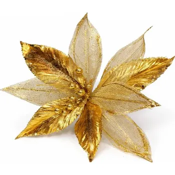 Velikonoční dekorace DECOLED Dekorace umělý květ, 31 × 20 cm, zlatá