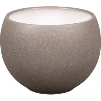 Obal na květináč Obal na květník LUNA STRUKTUR keramický matný d12x10cm, hnědá