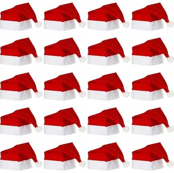 Vánoční dekorace SADA 20 ks Vánoční čepice Santa Clause pro dospělé a děti