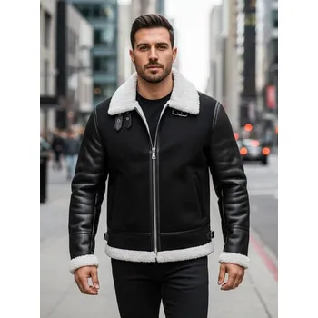 Dstreet Pánská teplá zimní bunda s podšívkou z ovčí vlny