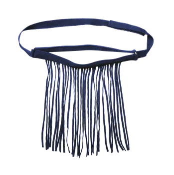 Koňská maska proti hmyzu Třásně proti mouchám Waldhausen s podhrdelníkem cob tmavě modrá