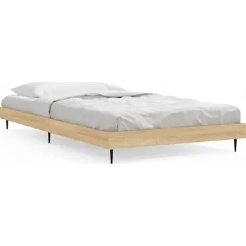 Postel Rám postele dub sonoma 203 x 103 x 20 cm s kovovými nohami