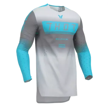 Moto dres Lehký a pružný motokrosový - enduro dres THOR SPORTMODE GEO barva charcoal/šedá (inovativní řada oblečení je navržena pro jezdce, kteří touží po neomezené pohyblivosti a chtějí dosáhnout maximálního výkonu)