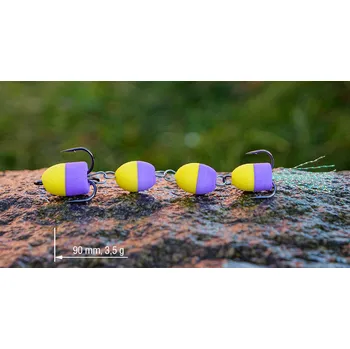 Umělá nástraha Mandula REDBASS X - 90 mm - Yellow/Purple (116)