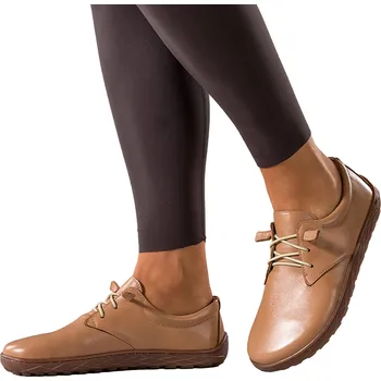 Dámské tenisky BAREFOOT boty dámské velbloudí barvy ŠIROKÉ Šněrovací KOŽENÉ Flexibilní vel. 39