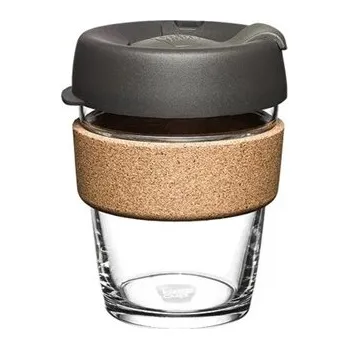 Termohrnek KeepCup KeepCup: Brew + Brew Cork KeepCup: Nitro, Objem: M 340 ml, Materiál: Sklo + korek