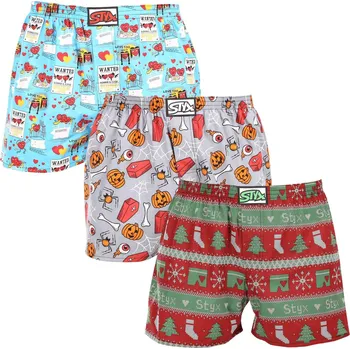 Trenýrky 3PACK pánské trenky Styx art klasická guma vícebarevné (3A16826) M Možnost vrácení zboží ZDARMA do 120 dnů!