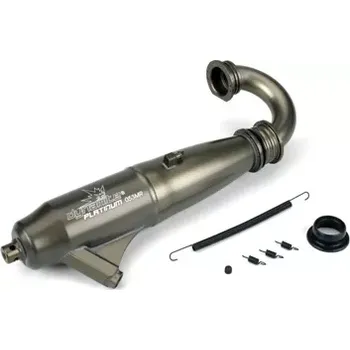 Dynamite 1/8 053 Mid-Range Inline Exhaust Sys:Hard Anodized