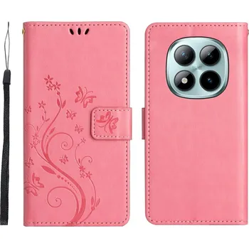 Pouzdro na mobilní telefon Flowers knížkové pouzdro na Xiaomi Redmi Note 15 Pro 4G - růžové