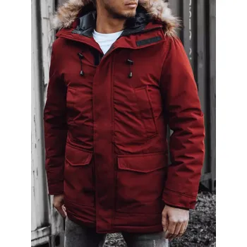 Pánský zimní kabát Dstreet Pánská zimní bunda TX4275 Barva: Bordová, Velikost: 2XL