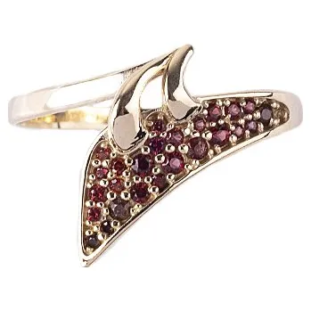 Prsten granát - zlatý prsten (U2-3190) Velikost: 55