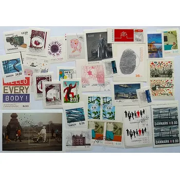Poštovní známka Balíček známek - Dánsko, samolepící - 36 ks + aršík