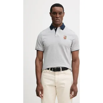 Pánské tričko Bavlněné polo tričko Hackett London HM5600138 šedá 09X, vel. XL
