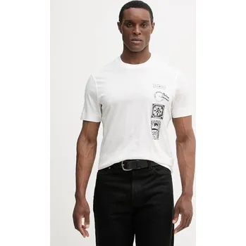 Pánské tričko Bavlněné tričko Emporio Armani EM004994.AF24470 bílá 00X, vel. XL