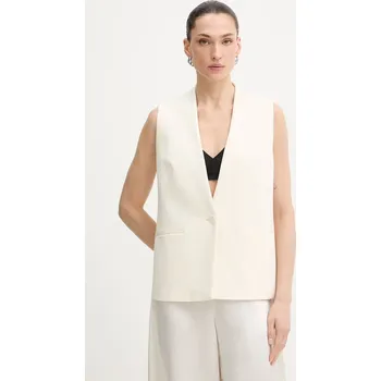 Dámská vesta Vesta BOSS Jemmania 50557418 béžová 01X, vel. 40