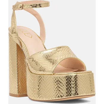 Dámské sandále Sandály Koi Footwear Shonen Gold Lizard Platform Heels zlatá GLD, EUR 38