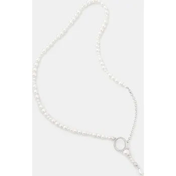 Náhrdelník Stříbrný náhrdelník AMBUSH Pearl Strand Necklace 12115268 stříbrná SLV, vel. ONE SIZE
