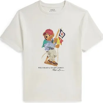 Chlapecké tričko Dětské bavlněné tričko Polo Ralph Lauren 323A12428001 bílá 00X, vel. 140-149