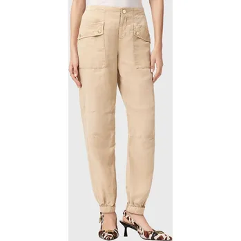 Dámské kalhoty Kalhoty s příměsí lnu AllSaints VAL W032TE béžová 02X, vel. 34