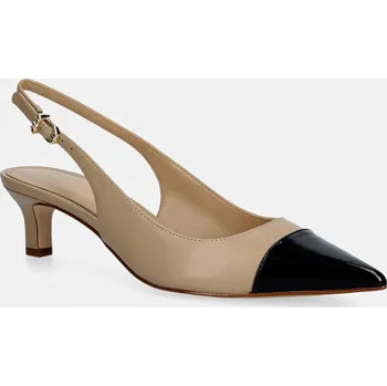 Dámské lodičky Lodičky MICHAEL Michael Kors Amara Toe Cap Sling Pump 40S6AMMP2L.156 béžová 80X, EUR 36
