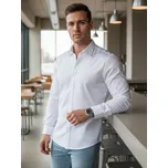Dstreet Pánská košile REGULAR FIT elegantní hladká DX2684 Barva: Bílá, Velikost: 2XL
