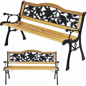 Zahradní lavice STYLO Zahradní lavička lavice přírodní borovice (126x53,5x73,5 cm)