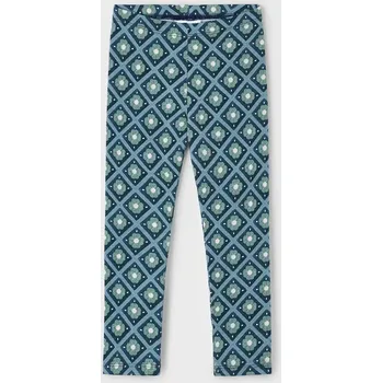 Dívčí potištěné legíny s kytičkami Mayoral 4716-11 modrozelené velikost 140