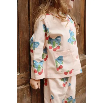 Dětská bavlněná bunda Konges Sløjd FRANKIE SHIRT JACKET GOTS KS104826.G.PPY2 růžová 03X, vel. 80