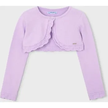 Dívčí svetr Dětský kardigan Mayoral 320.6A.Mini.PPY2 fialová 48X, vel. 104