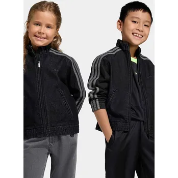 Chlapecká mikina Dětská džínová mikina adidas Originals KD5805 černá 99X, vel. 116