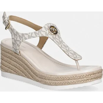 Dámské sandále Sandály MICHAEL Michael Kors Val Thong Wedge 40S6VAMS1B.150 béžová 01X, EUR 38.5