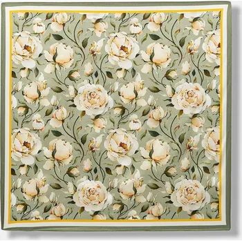 Šátek Hedvábný šátek Answear.LAB WY.1M.cjk zelená 77X, vel. ONE SIZE