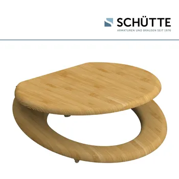 SCHÜTTE WC sedátko BAMBOO, masivní WC sedátko z udržitelných surovin, dřevěné WC sedátko | 81001-A