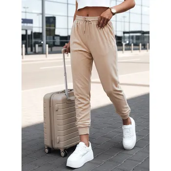 Dstreet Dámské velurové kalhoty UY3834 Barva: Oranžová, Velikost: M