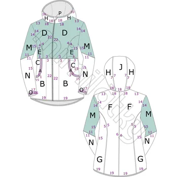 Dámský střih v el. formátu, Bunda, Street - XS (A0) profi tisk