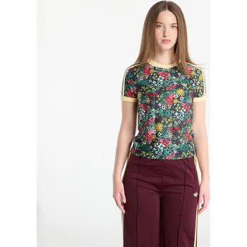 Dámské tričko Tričko adidas 3S Tee Slim Black/ Bright Green/ Cgreen/ Eqtyel XS