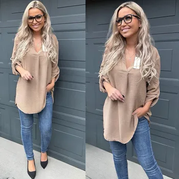 Dámské oblečení Prodloužená tunika CYNTHIE Barva: Hnědá