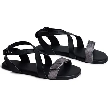 Dámské sandále Ahinsa shoes Dámské sandály Comfort Hava Sparkle černé 43